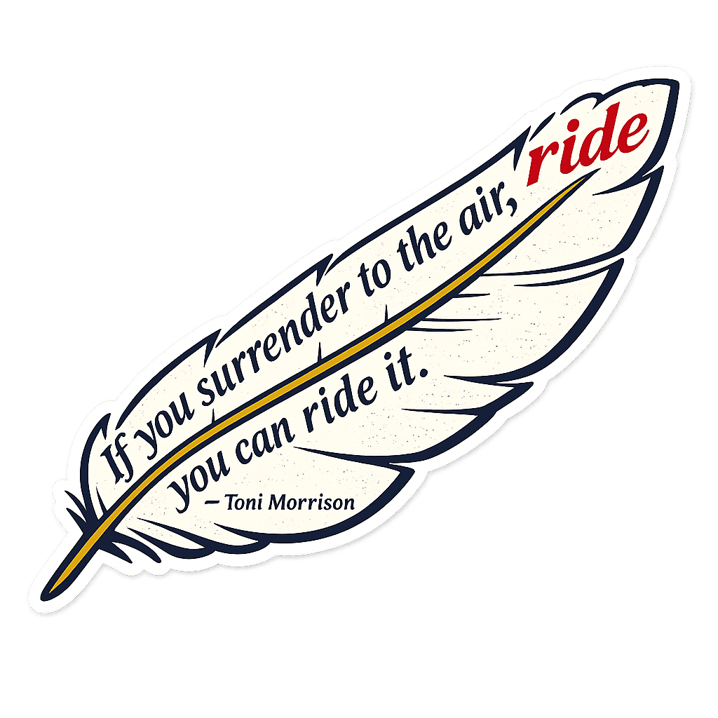 Toni Morrison Feather Sticker
