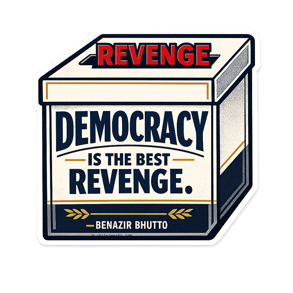 Democracy is the Best Revenge - Benazir Bhutto