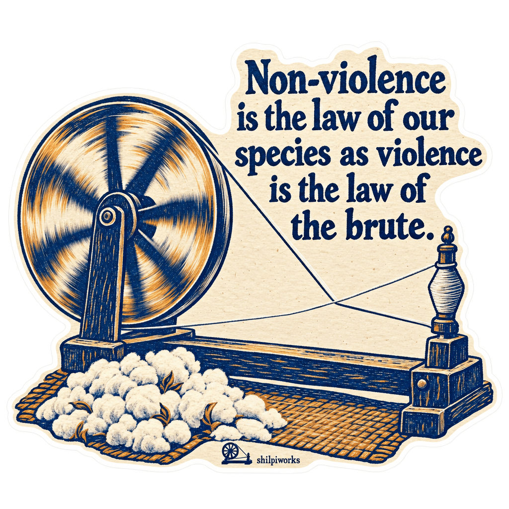 Mahatma Gandhi Non-Violence Quote Sticker