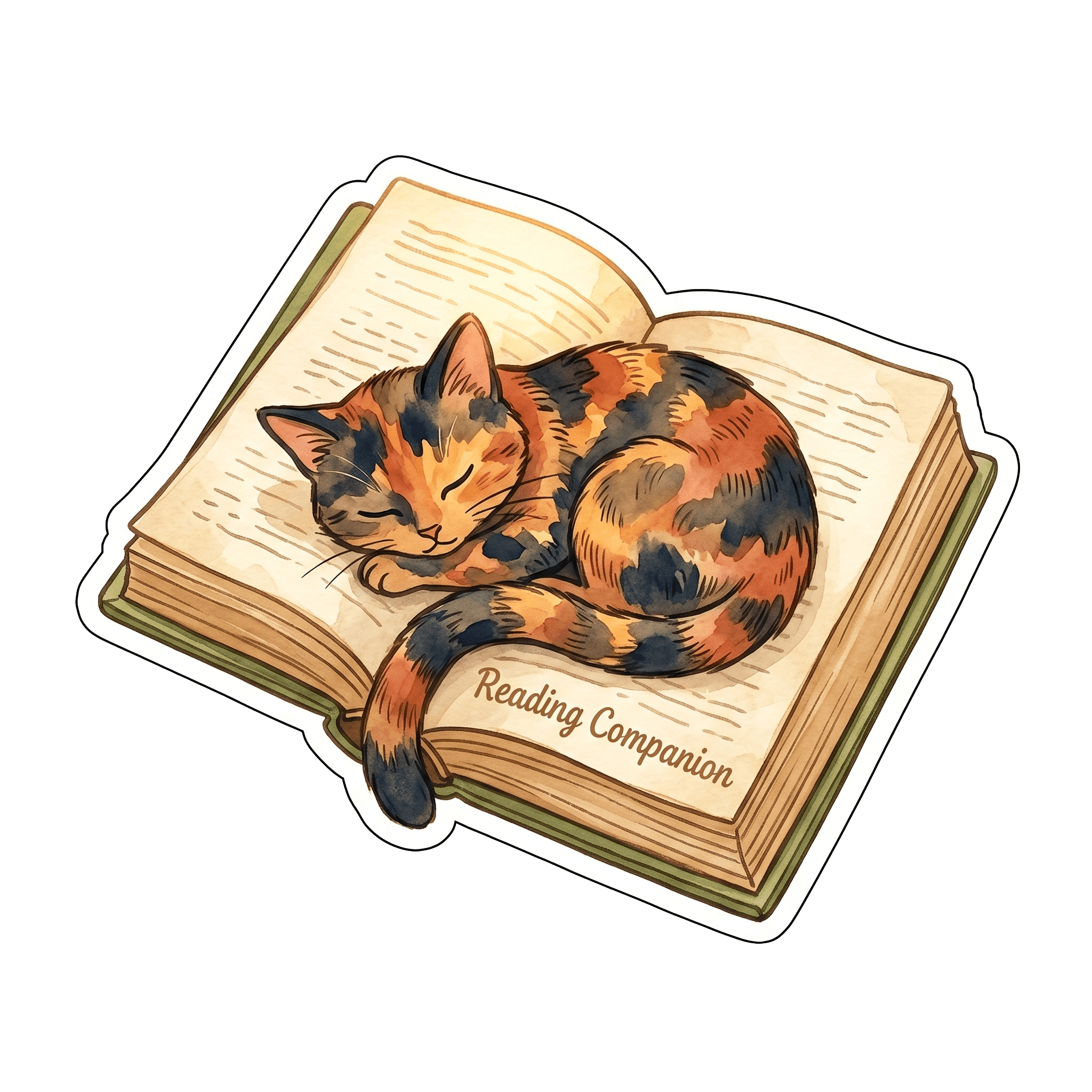 Reading Companion Calico Cat