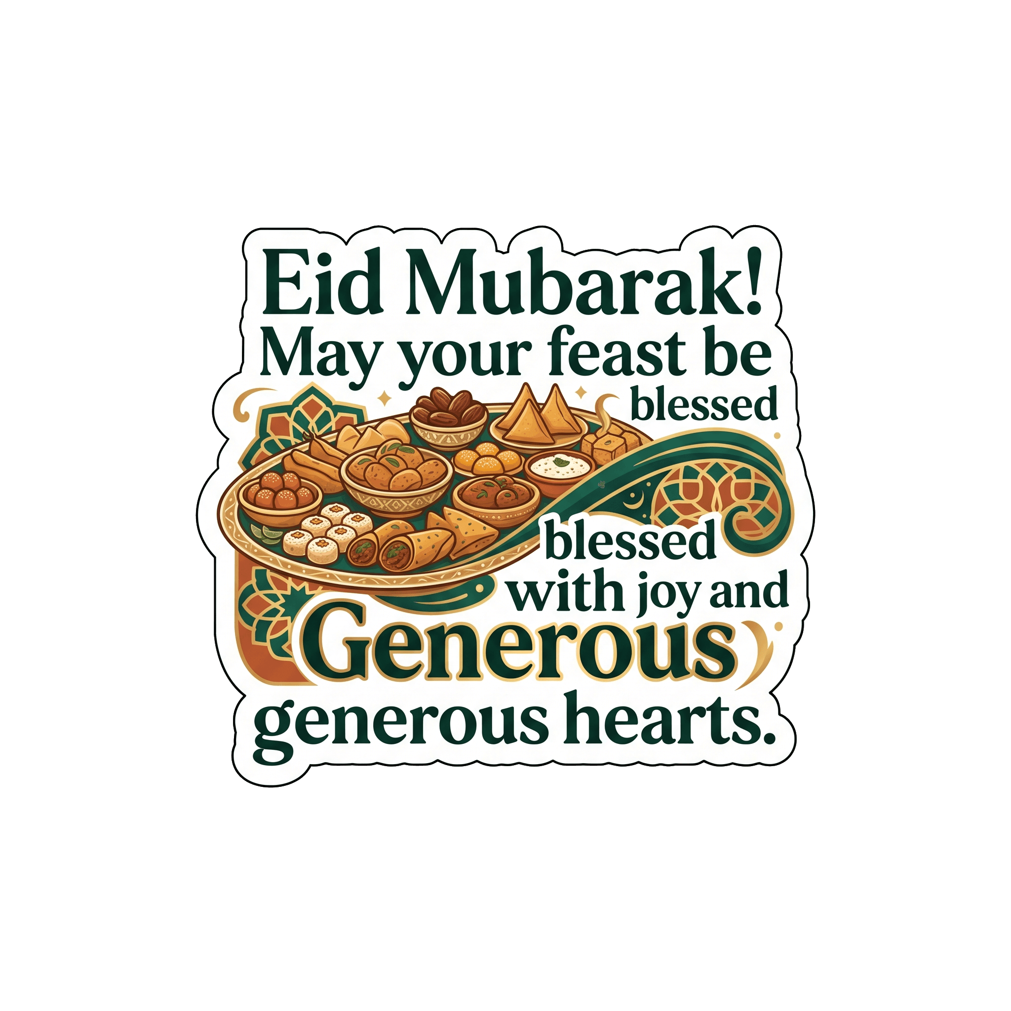 Joyful Eid Mubarak Feast Sticker