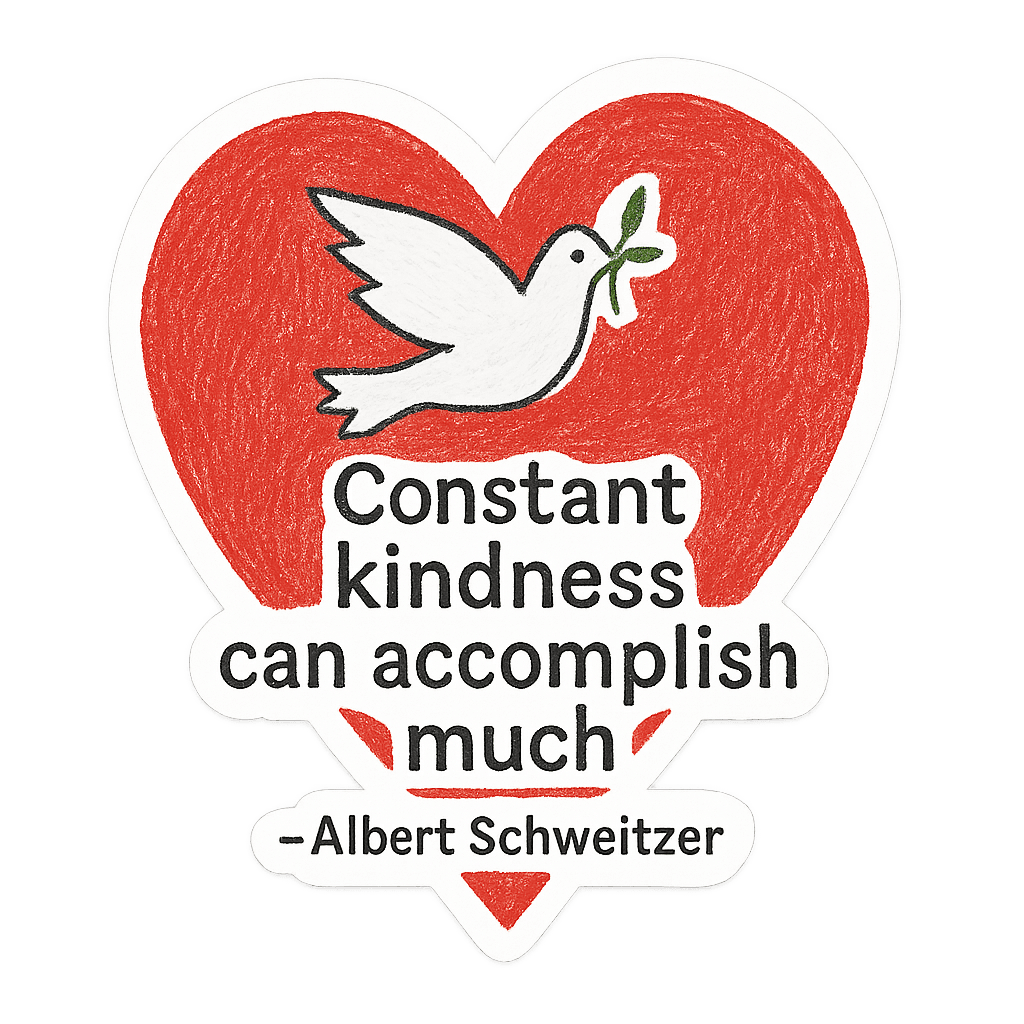 Kindness Quote Peace Dove Embellishment