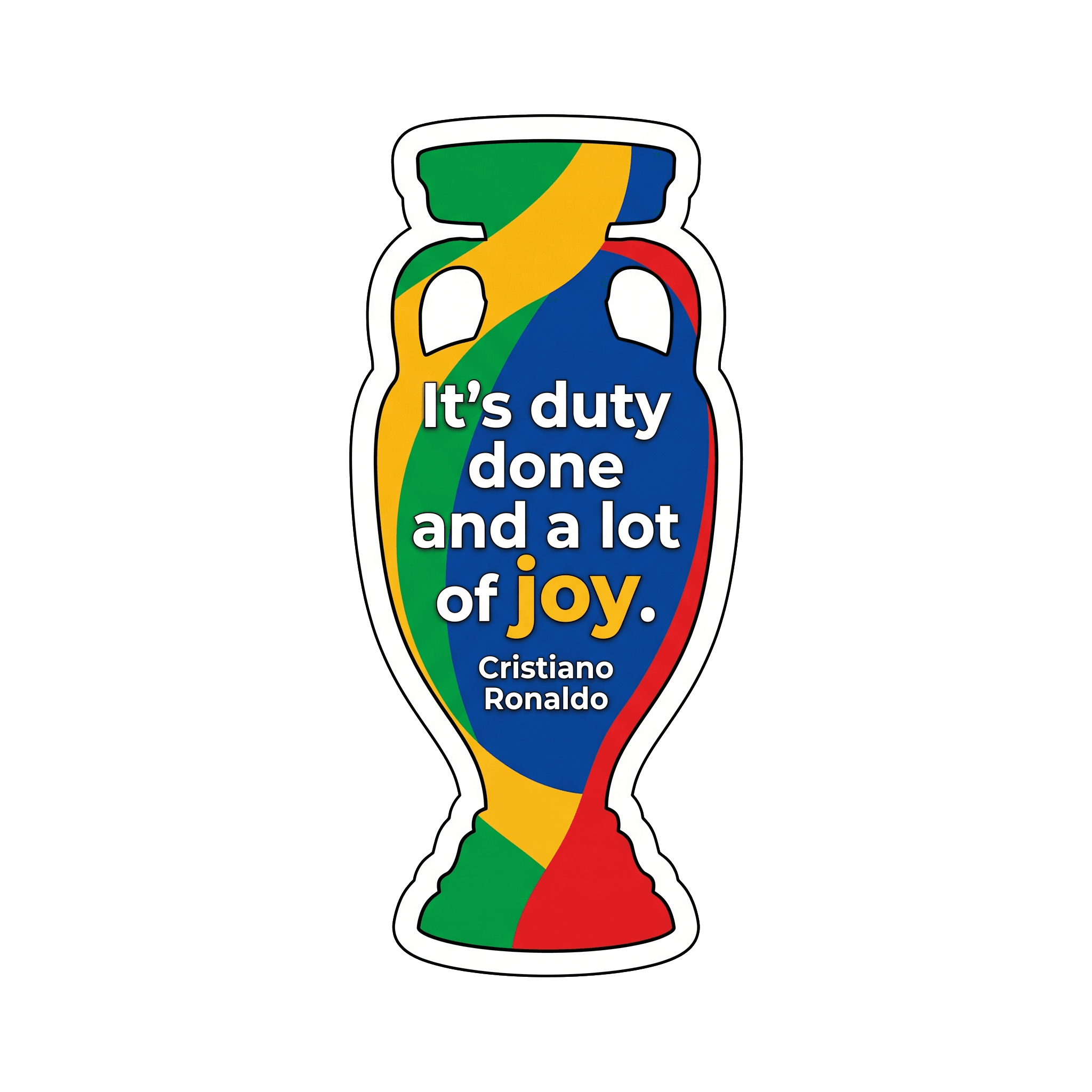 Ronaldo's Joyful Duty Sticker