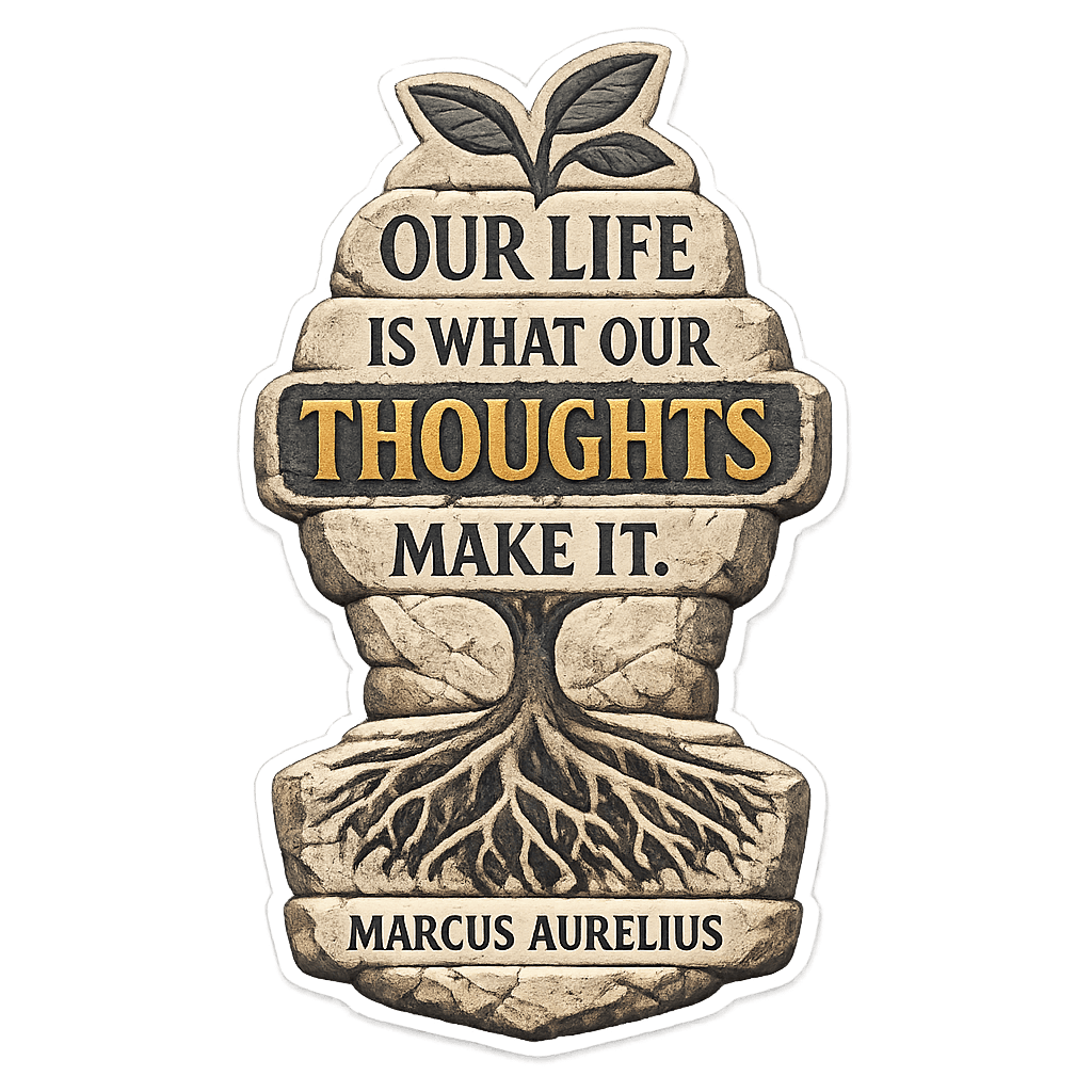 Stoic Wisdom Stone Carving