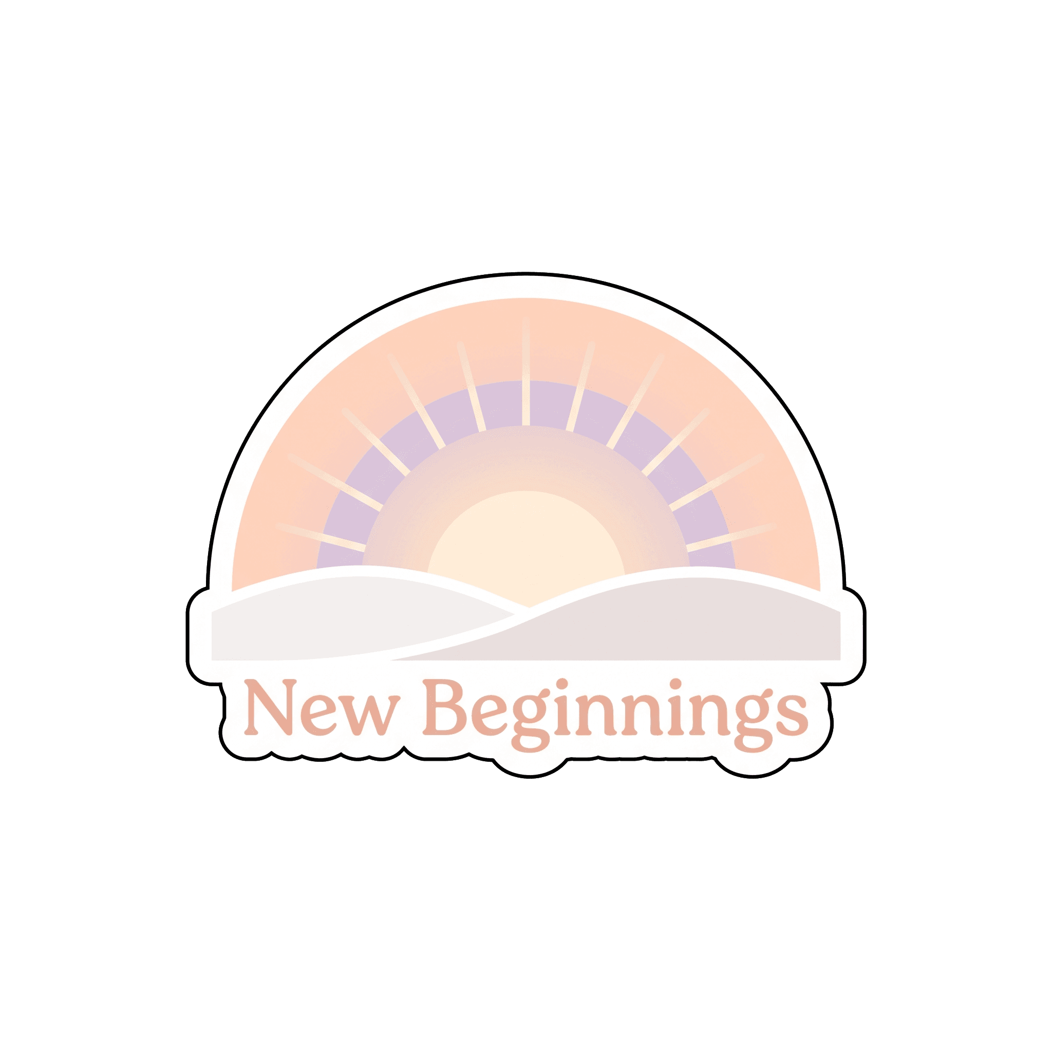 Sunrise Serenity Arc Sticker
