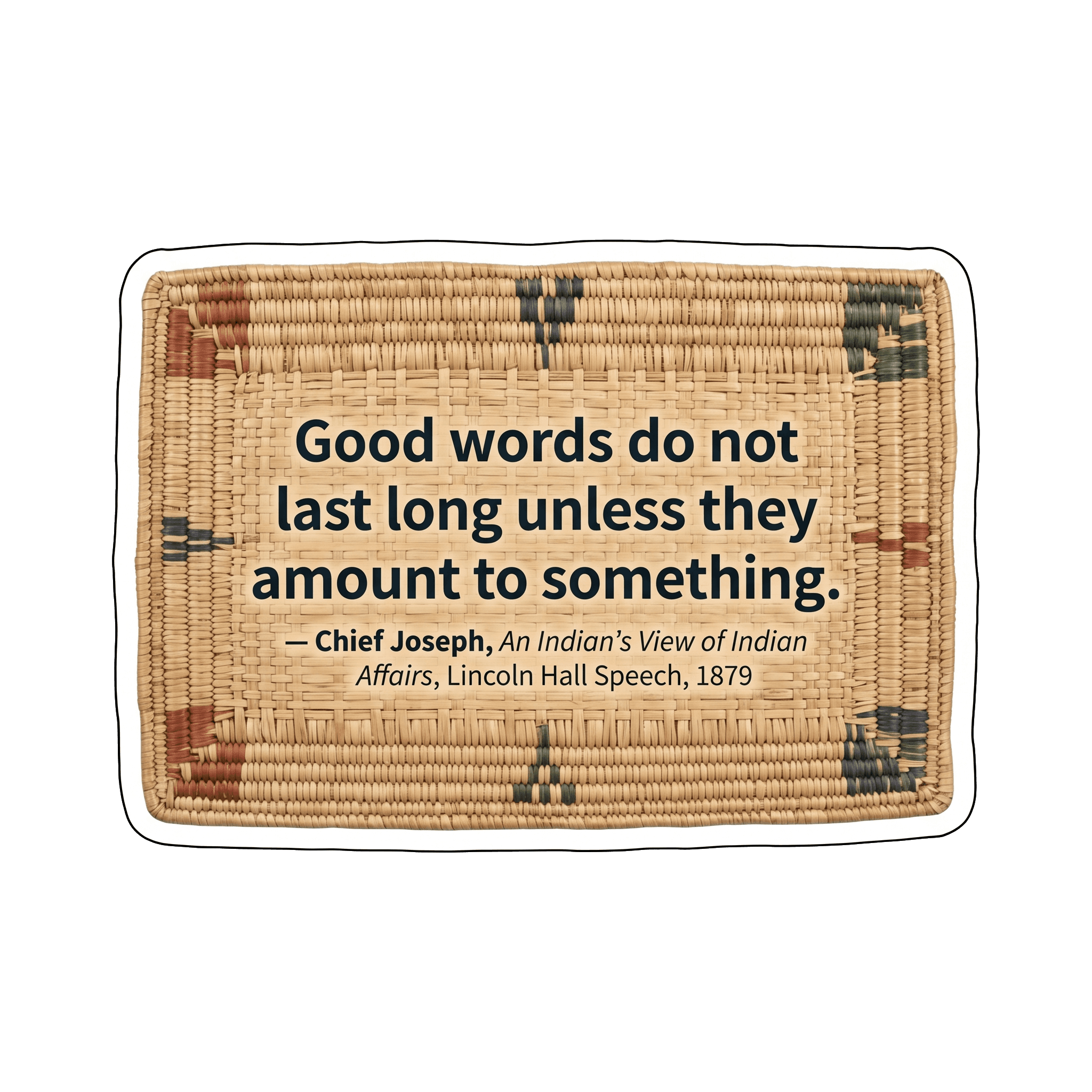 Chief Joseph: Words of Substance Sticker