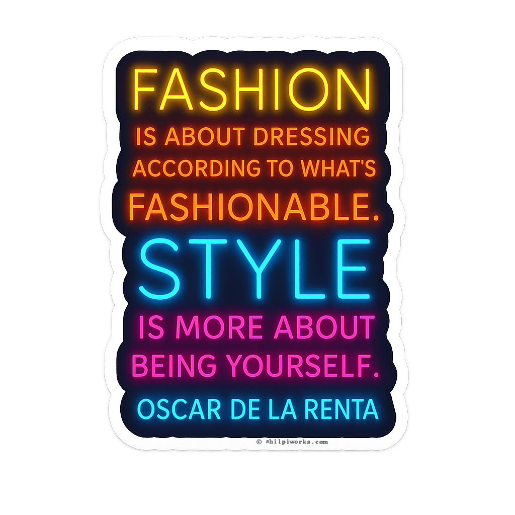 Oscar de la Renta Style Wisdom Neon Statement