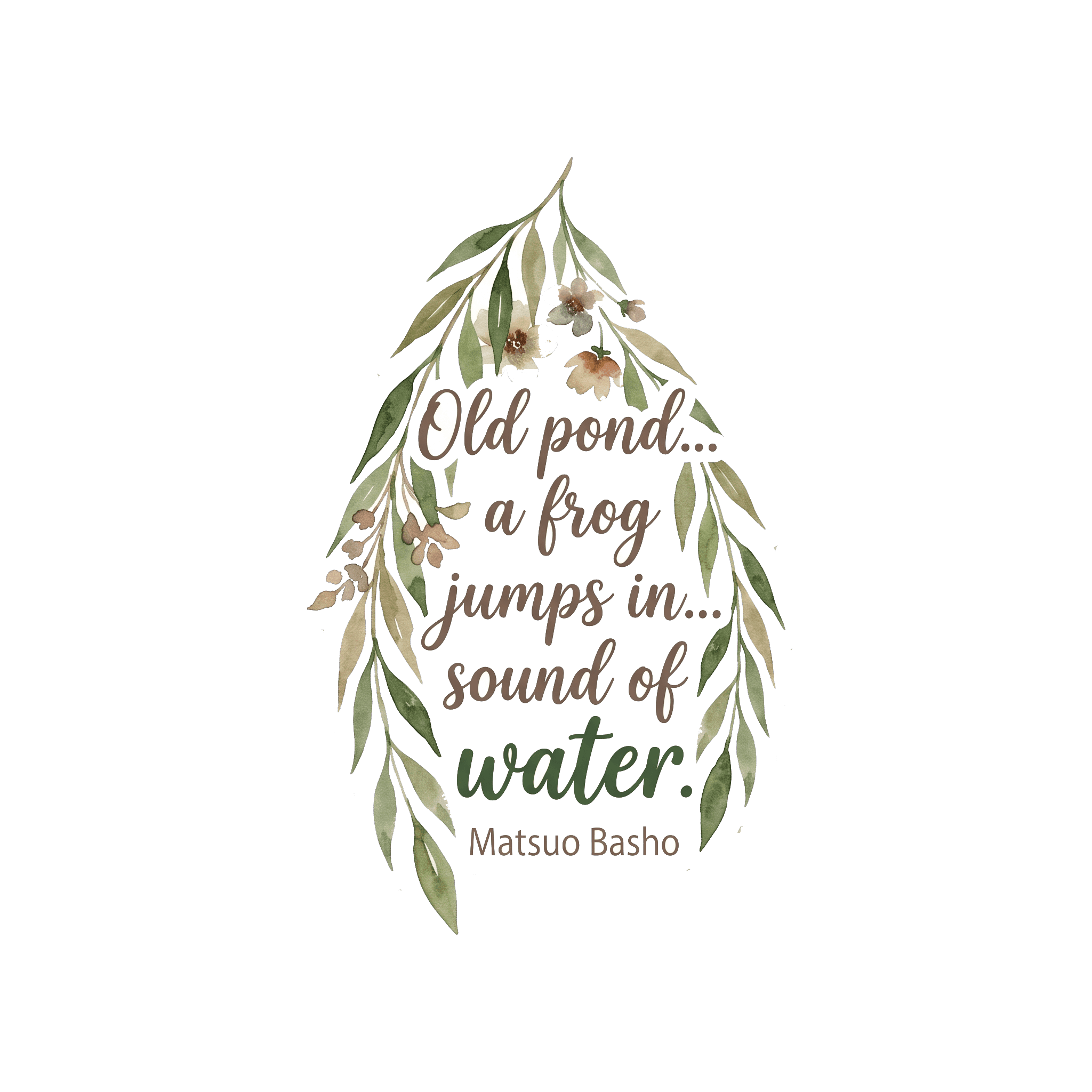 Basho's Zen Pond Moment Sticker