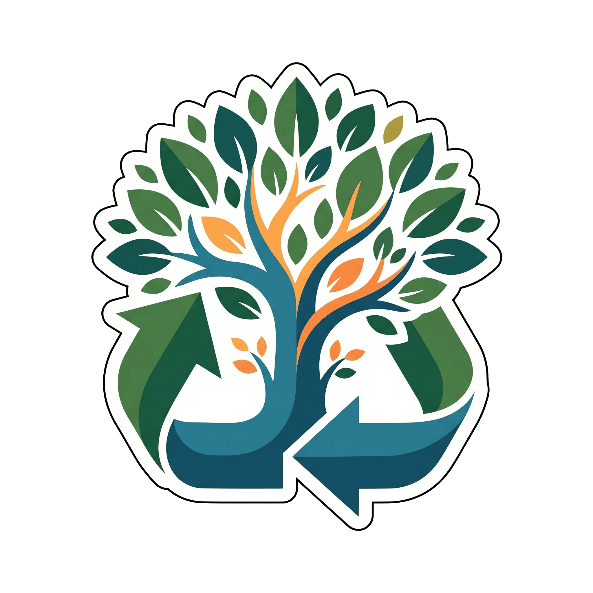 Sustainable Growth Tree Emblem