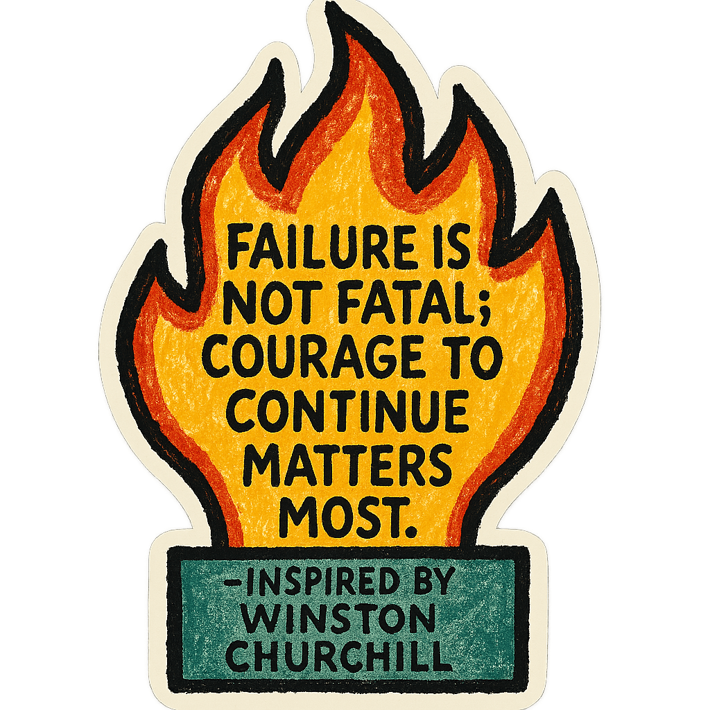 Winston Churchill Quote Waterproof Decal