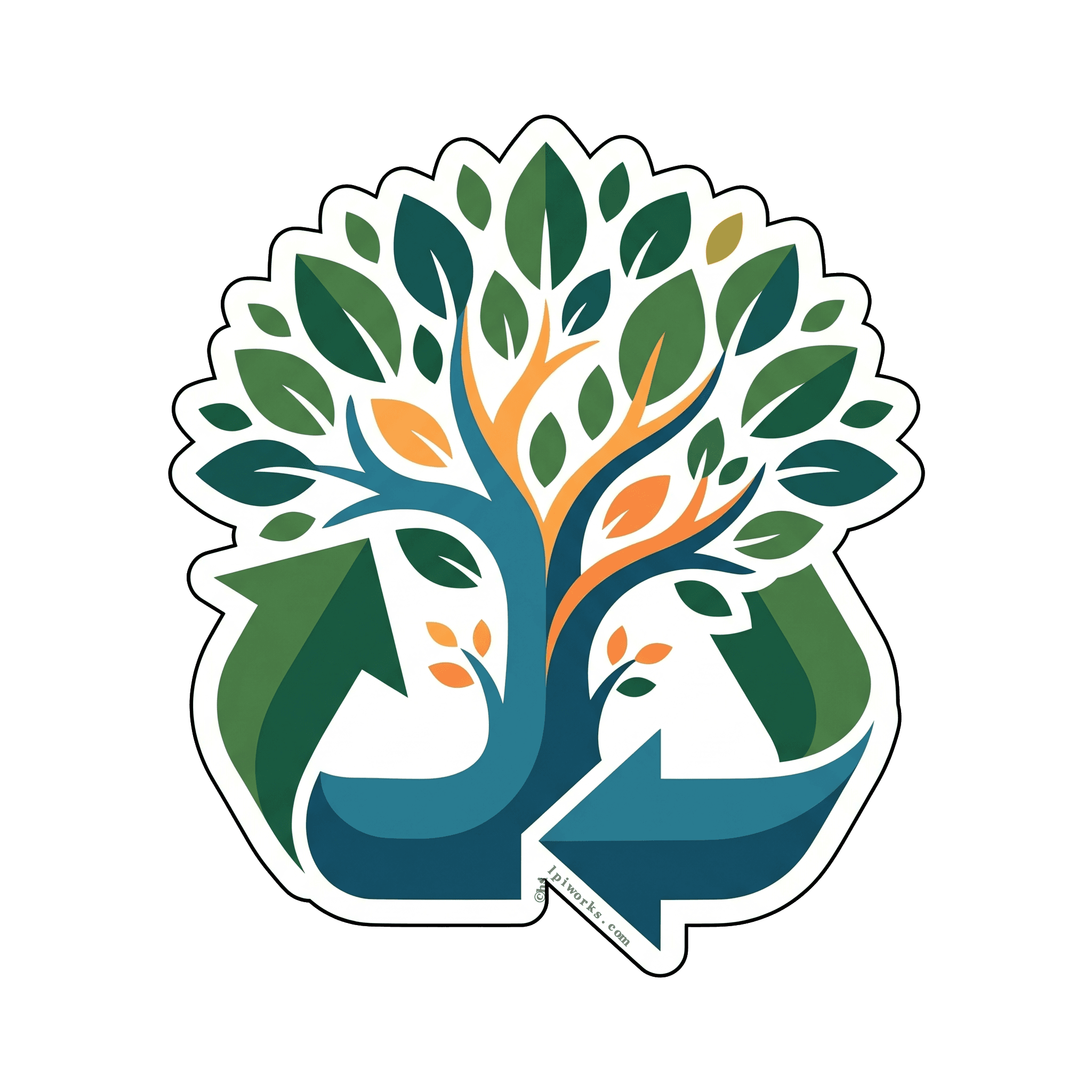 Sustainable Growth Tree Emblem
