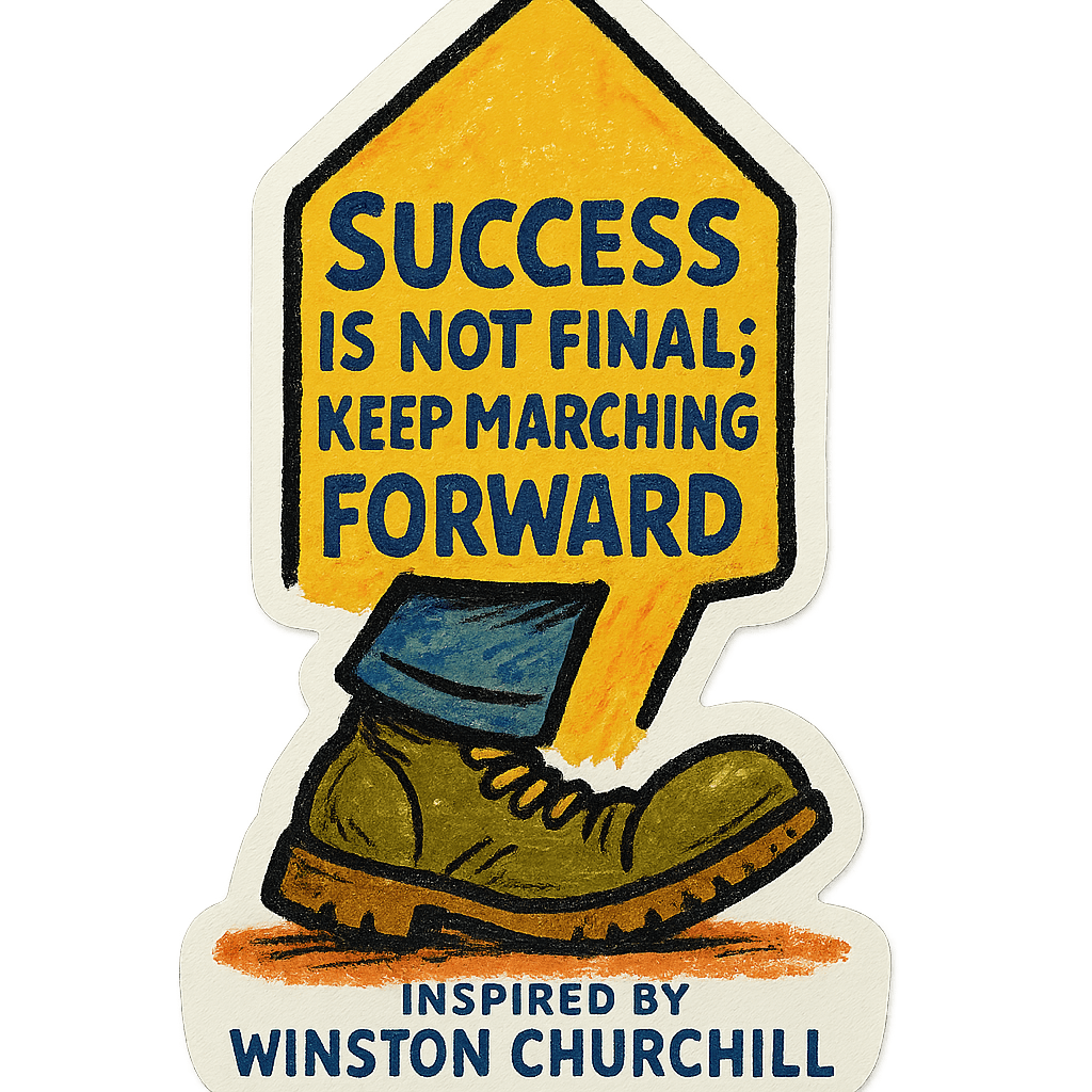 Churchill Quote Art - Success Is Not Final