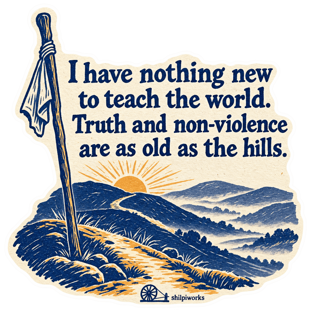Mahatma Gandhi Truth and Non-Violence Morning Hills