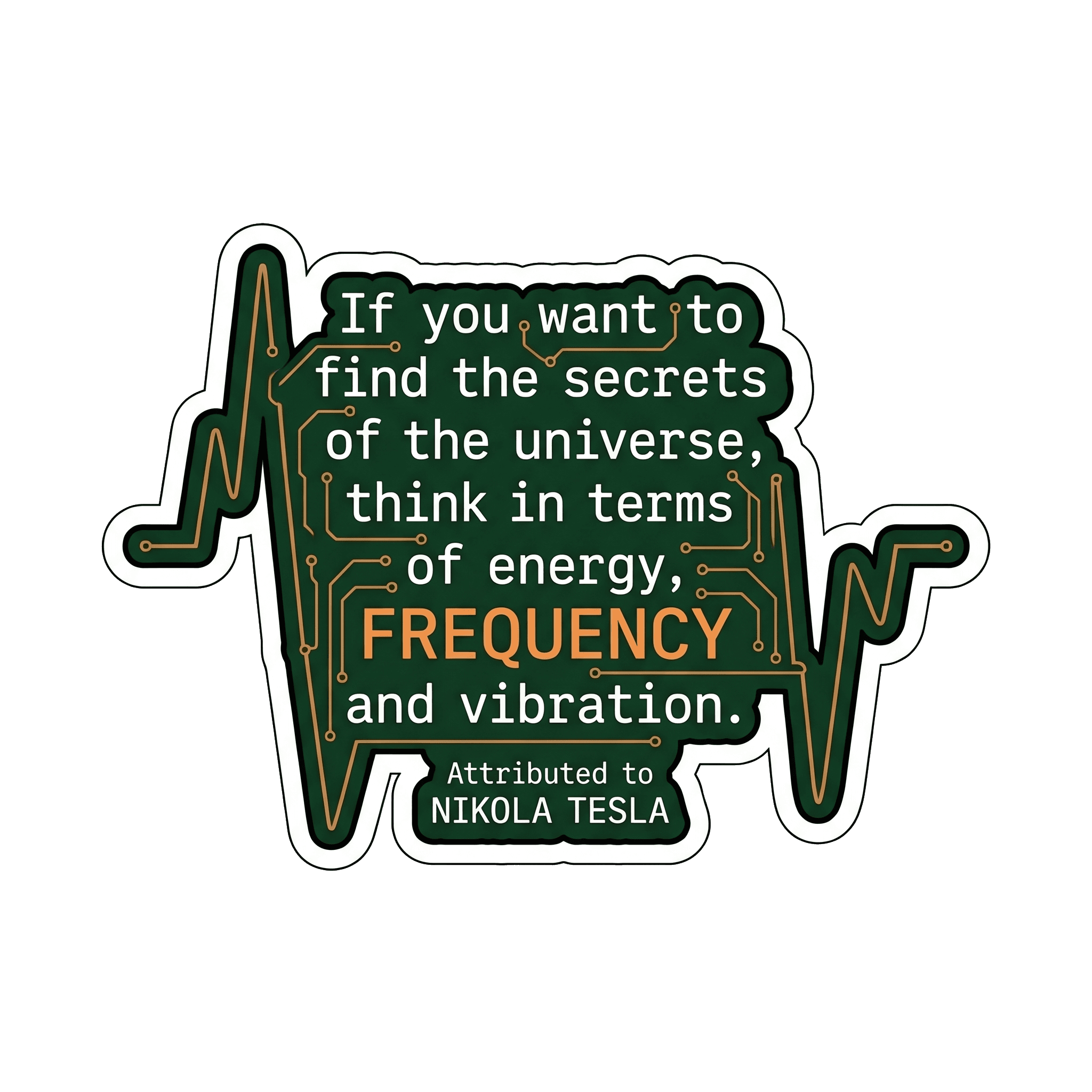 Tesla's Cosmic Wisdom Sticker