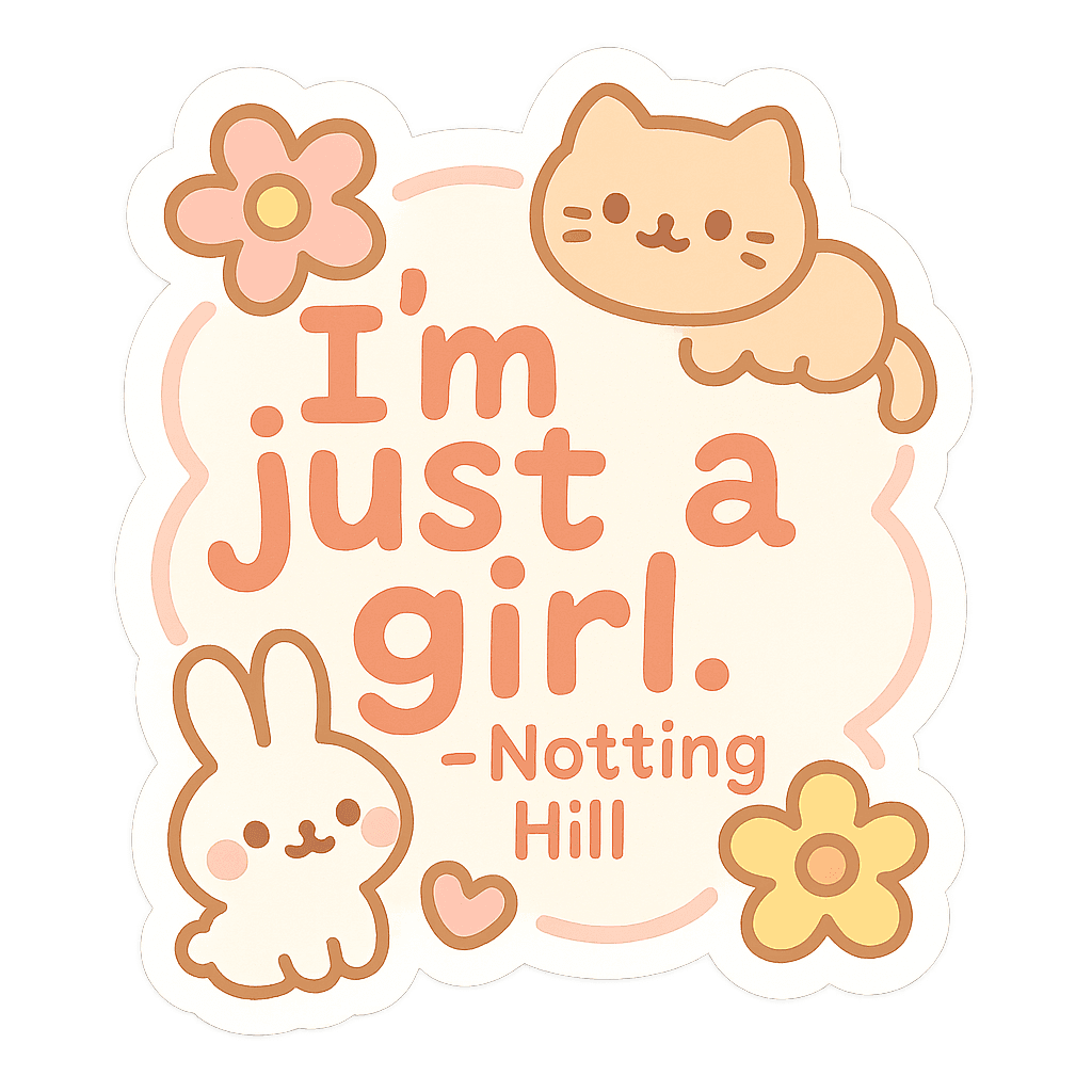 Notting Hill Quote - Just a Girl