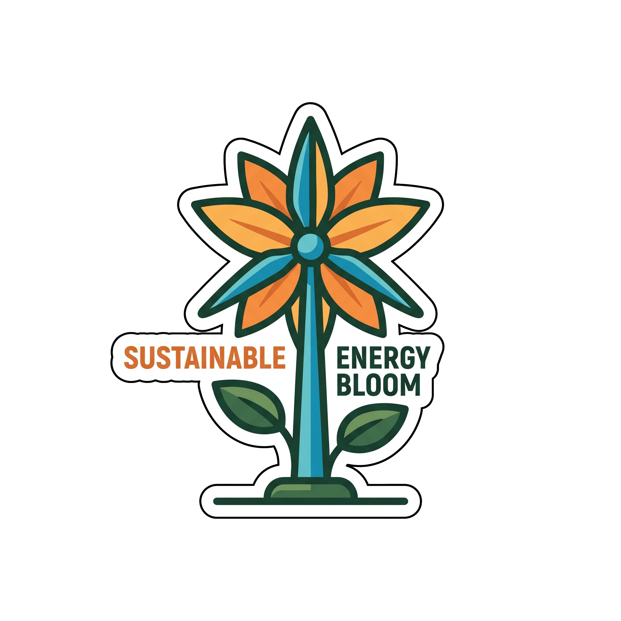 Sustainable Energy Bloom Icon