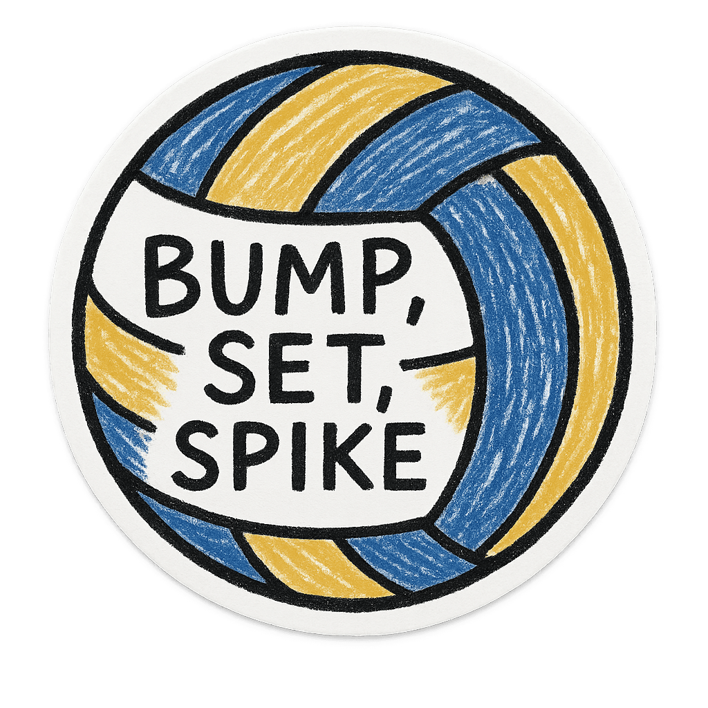 Volleyball Bump Set Spike Graphic