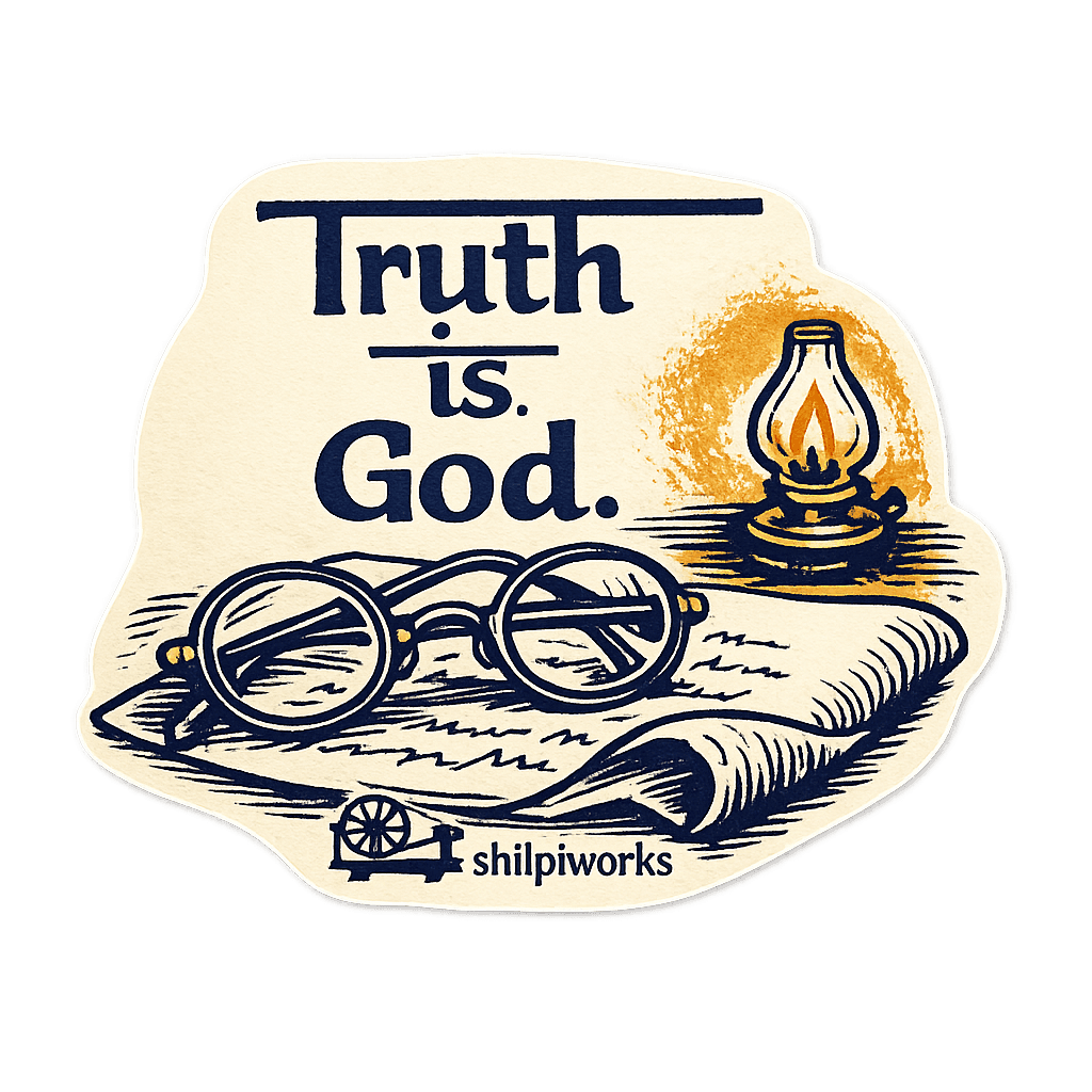 Eternal Truth Gandhi Quote Sticker