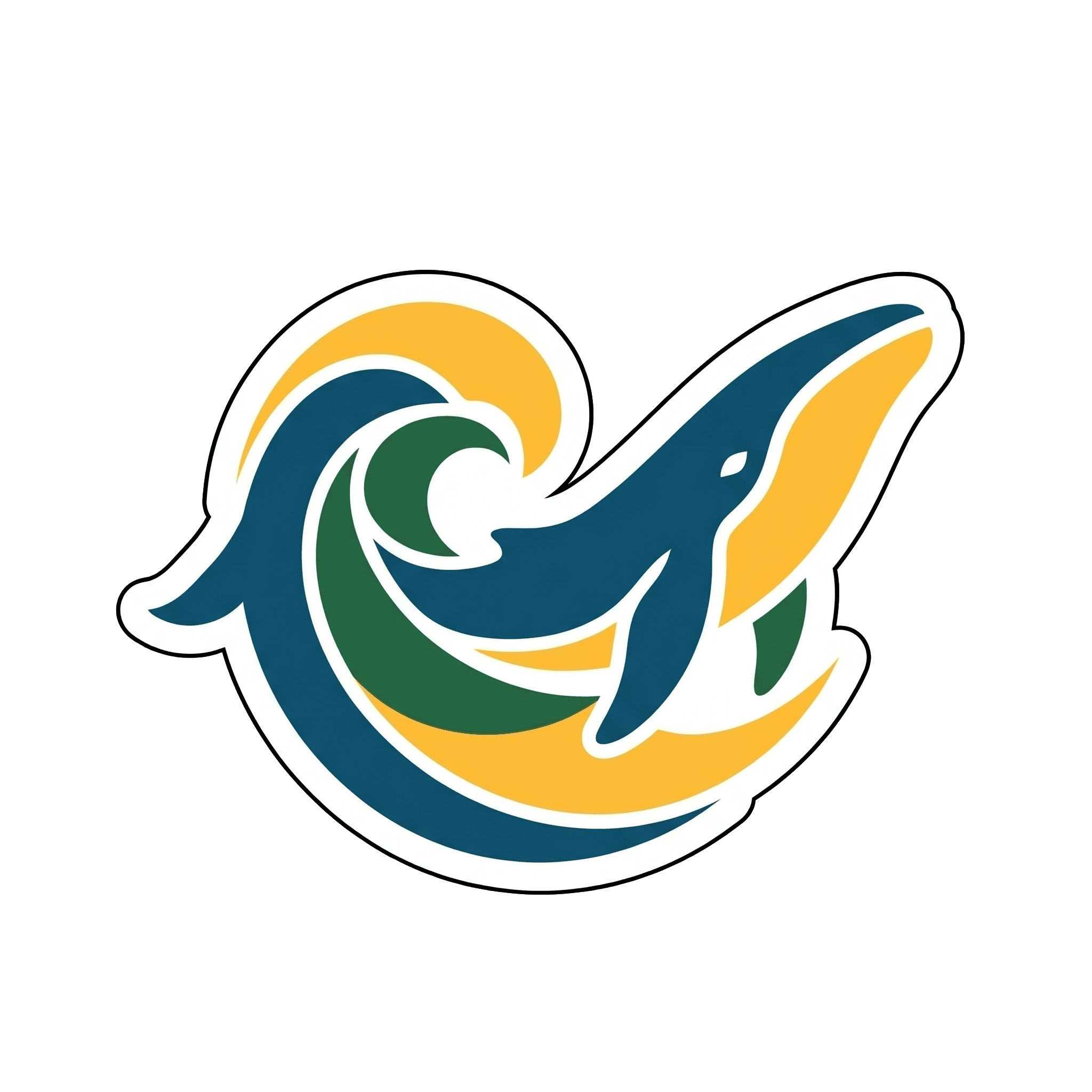 Oceanic Journey: Whale and Wave Emblem