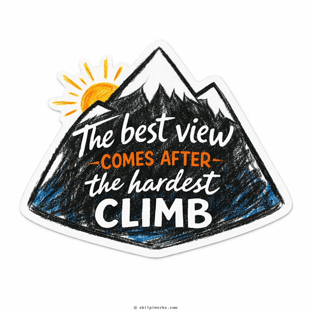 Mountain View Quote Decoration