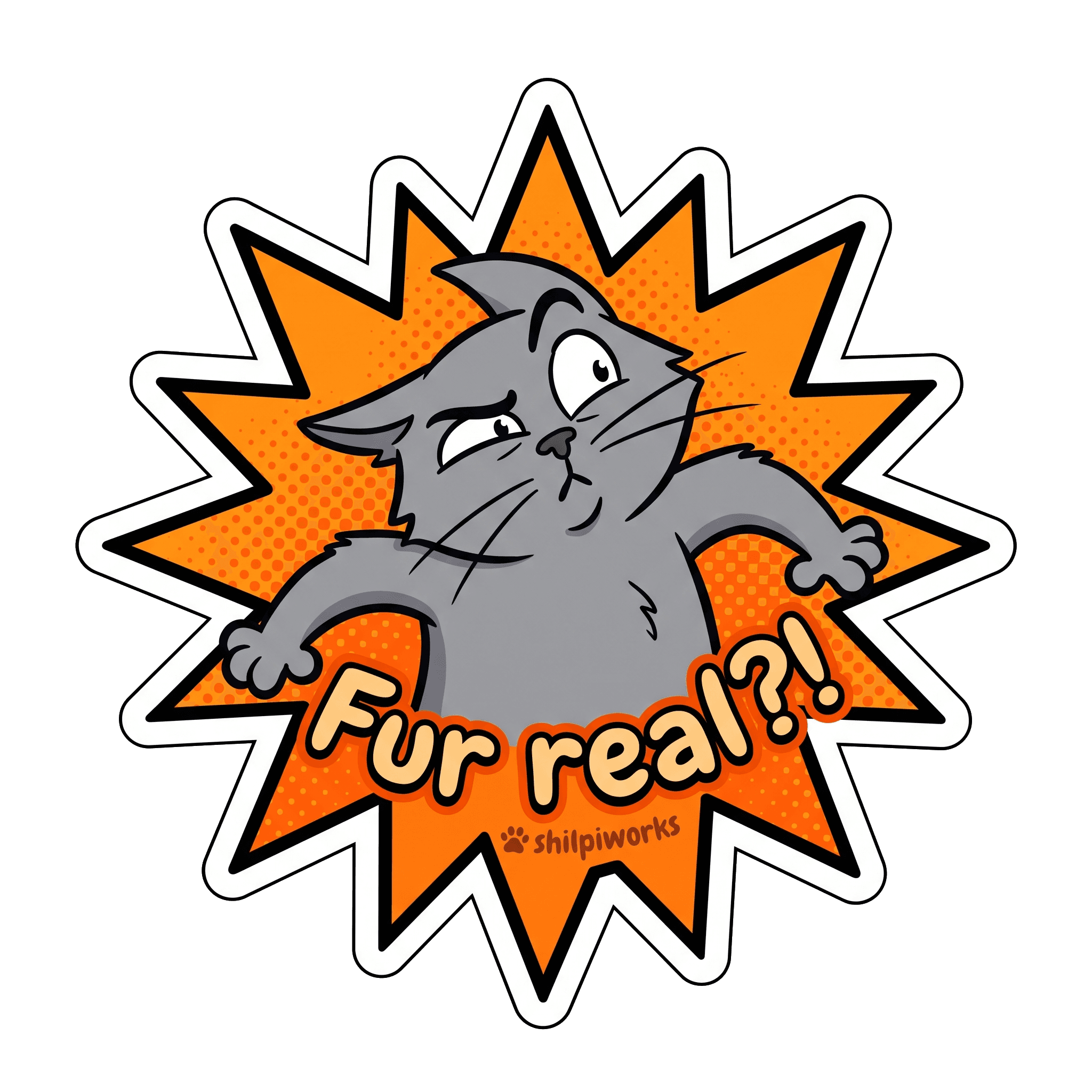 Goofy Feline Double Take