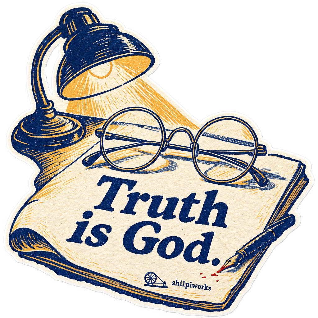 Gandhi Truth Is God Quote Sticker