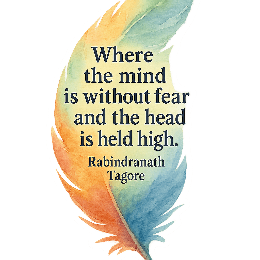 Tagore Feather Quote