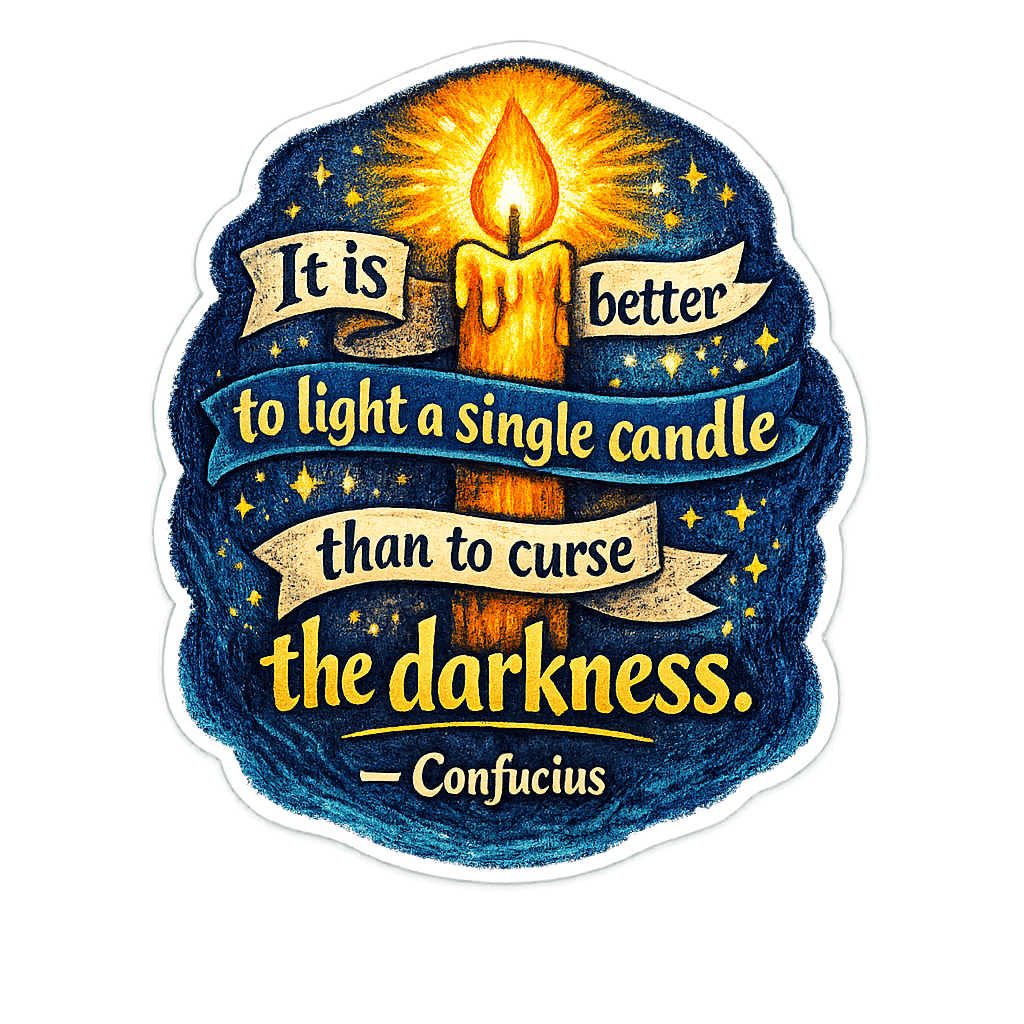 It is Better to Light a Candle - Confucius