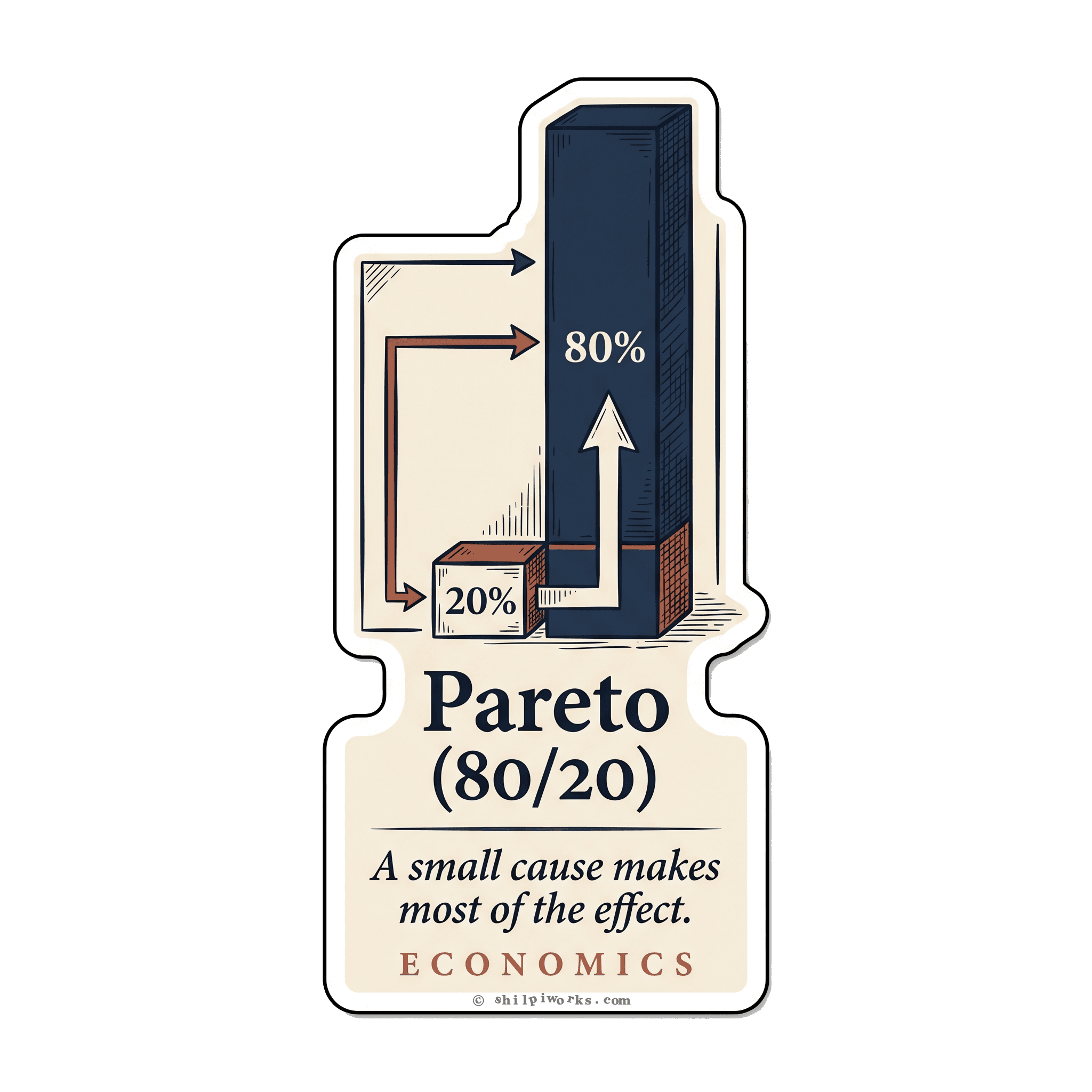 Pareto Principle 80/20 Rule Economics Diagram