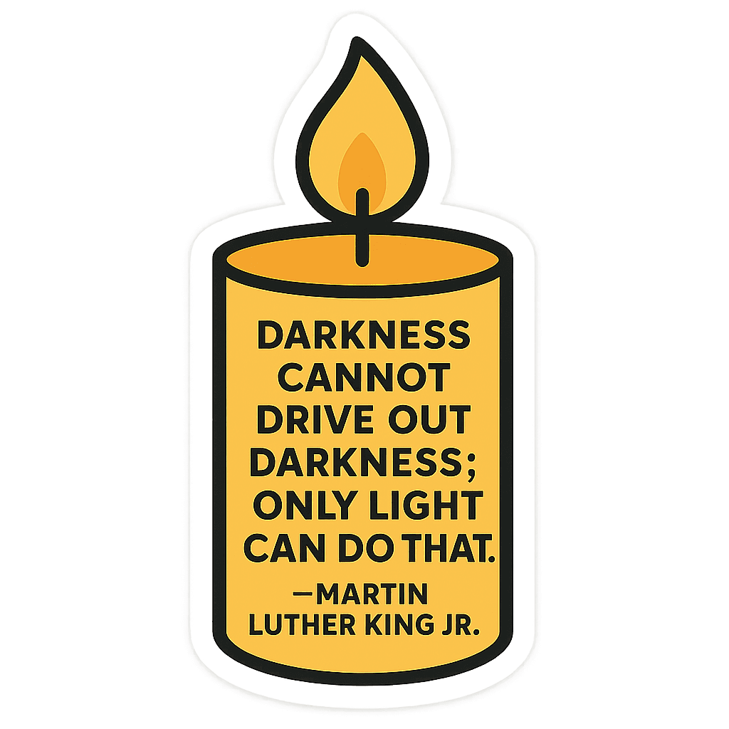 MLK Jr. Light Over Darkness Emblem
