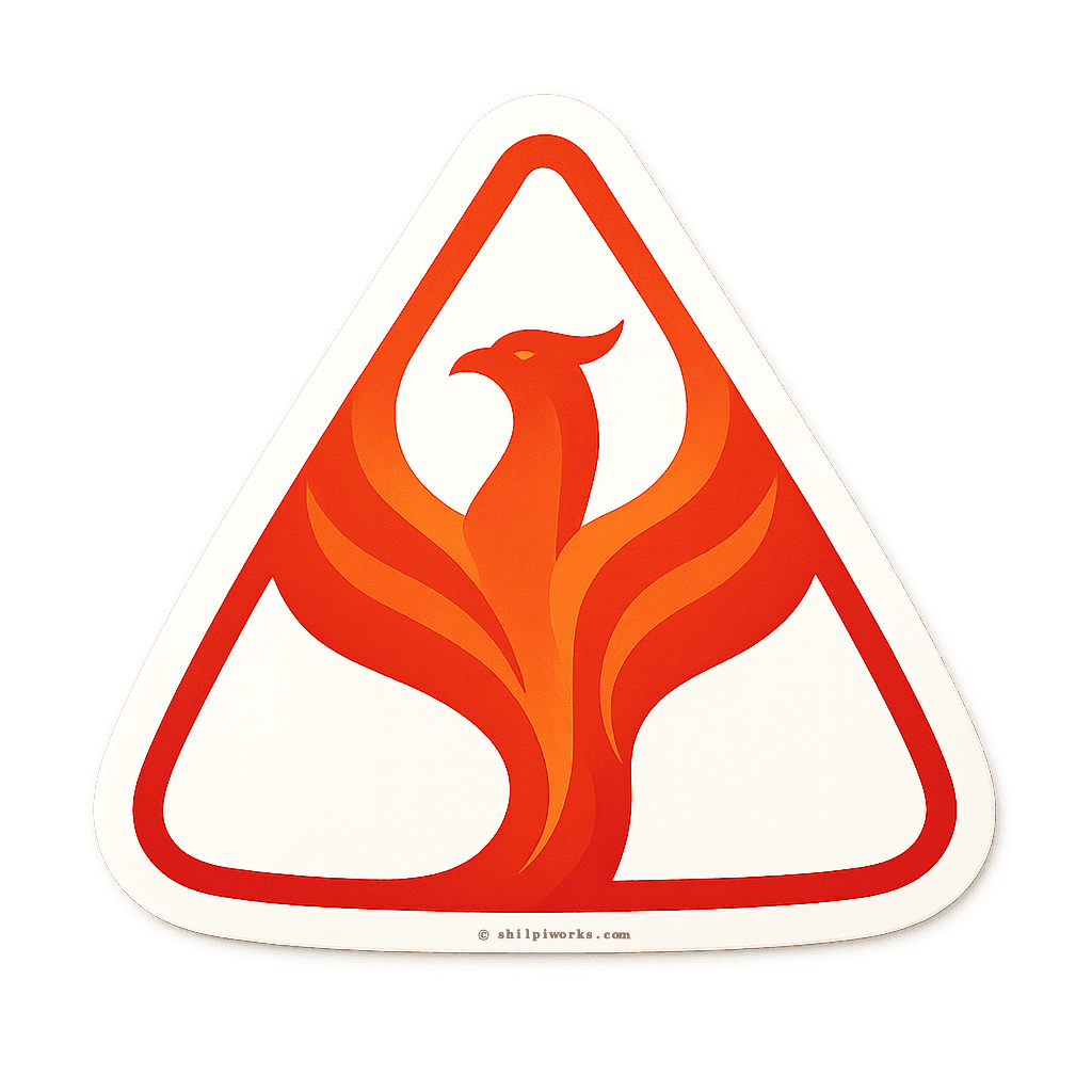 Geometric Phoenix Emblem