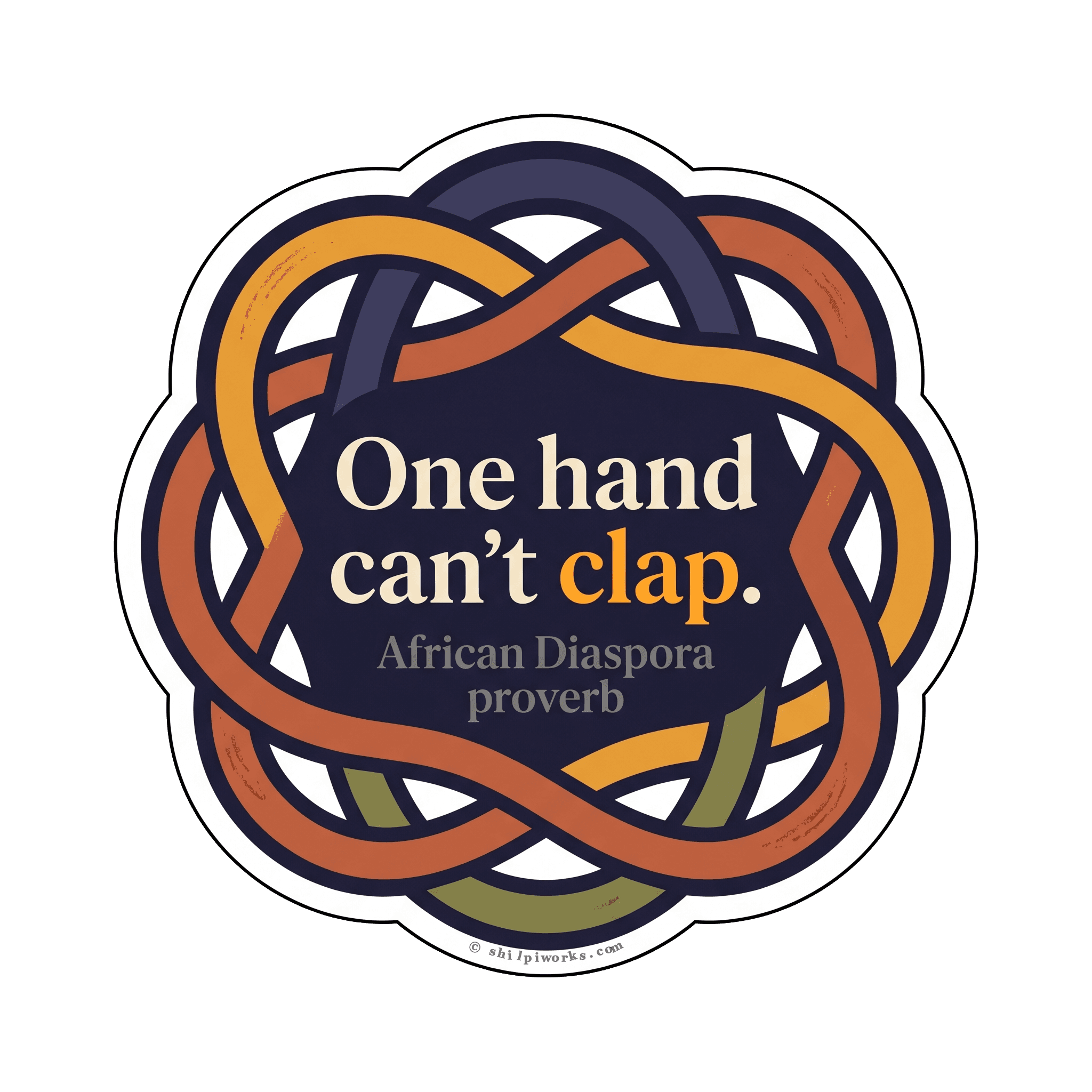 Woven Unity Knot Sticker