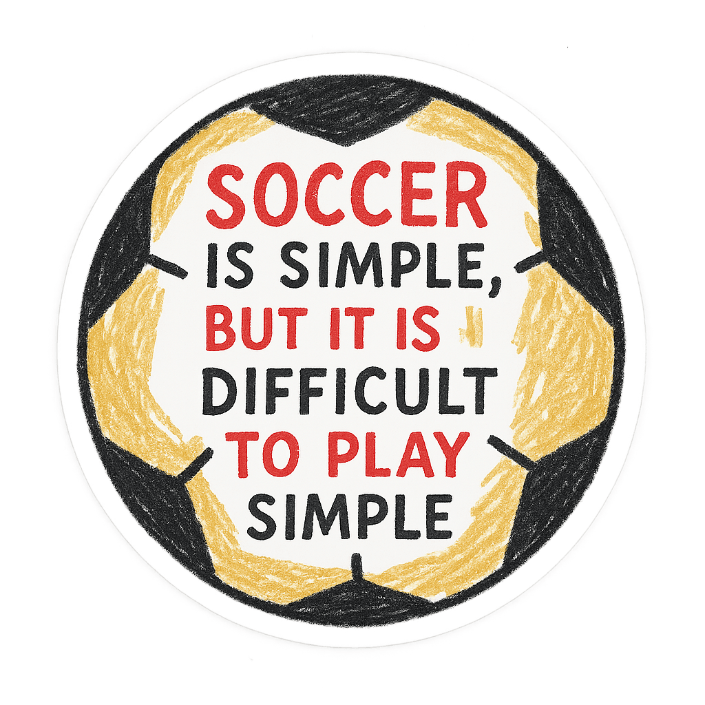 Soccer is Simple Round Piece