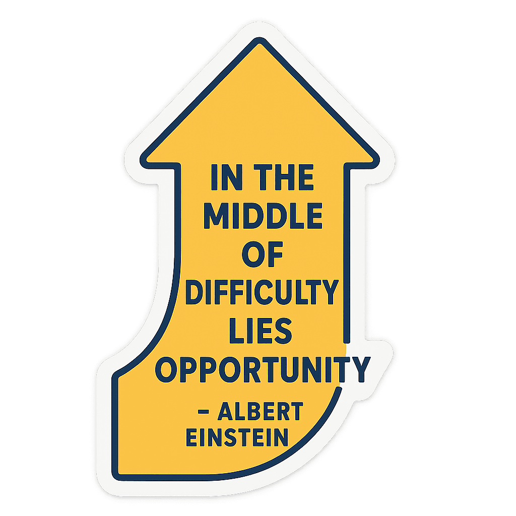 Einstein Opportunity Arrow Cutout