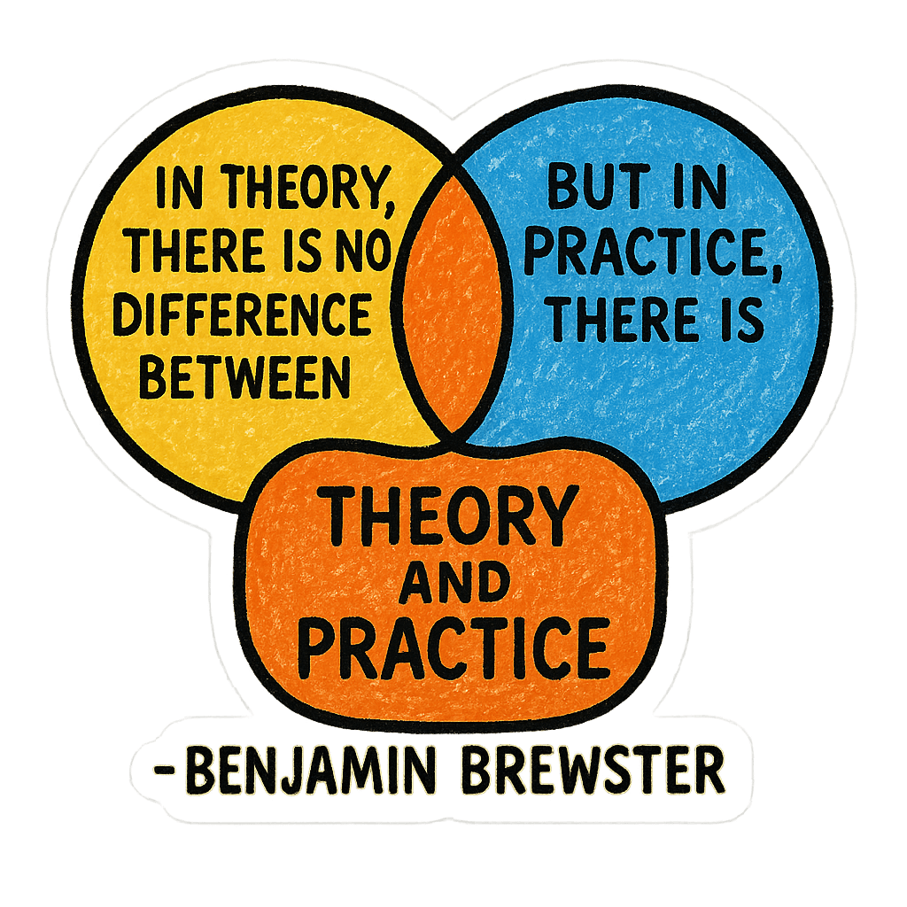 Theory vs. Practice Quote Graphic