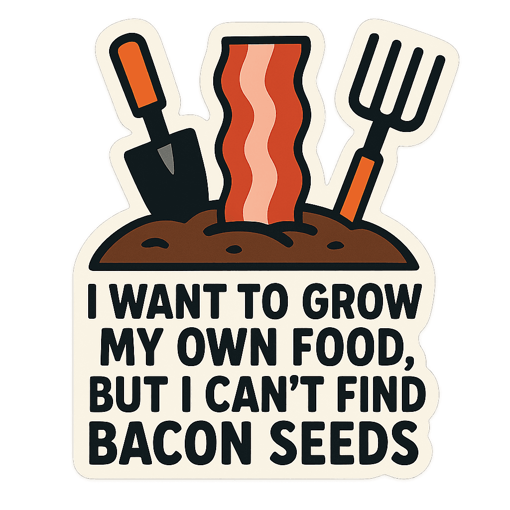 Bacon Seeds Funny Garden Saying